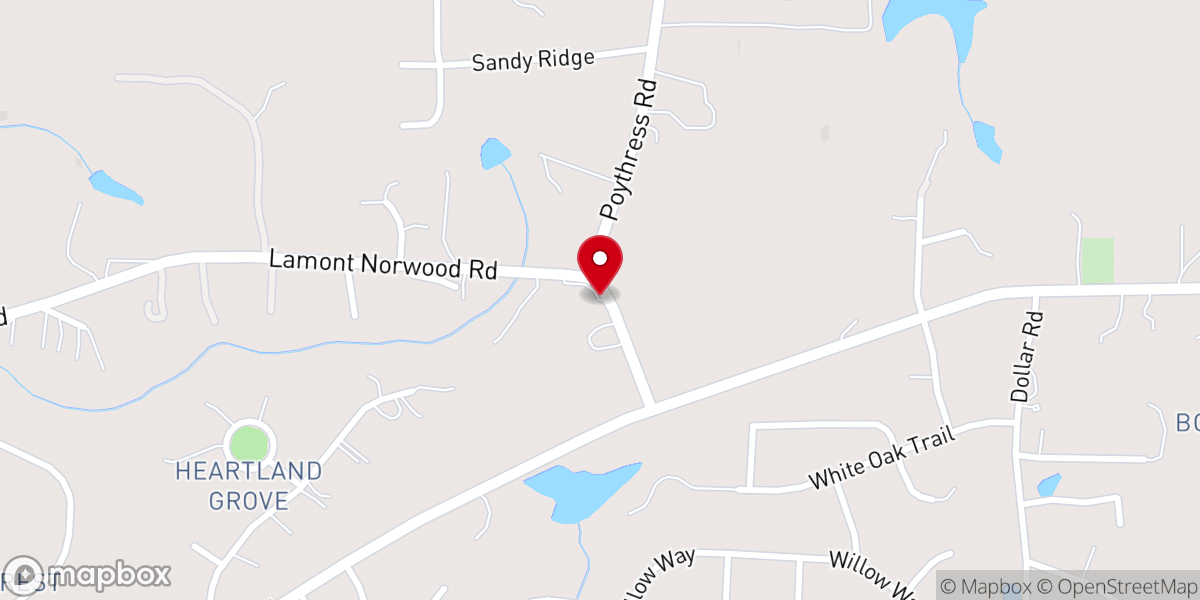 Map showing location of Manns Chapel