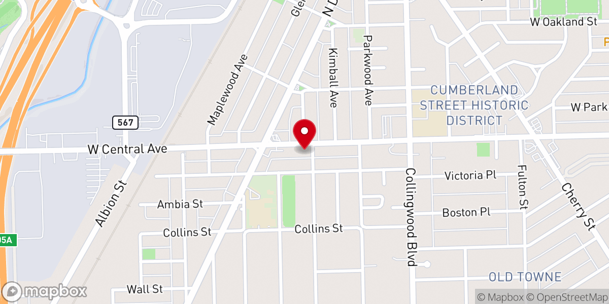 Map showing location of Tabernacle of Faith