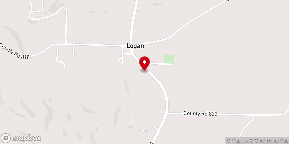 Map showing location of Logan Missionary Baptist Church