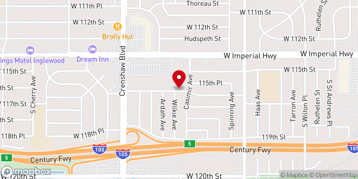 Map showing location of Atherton Baptist Church