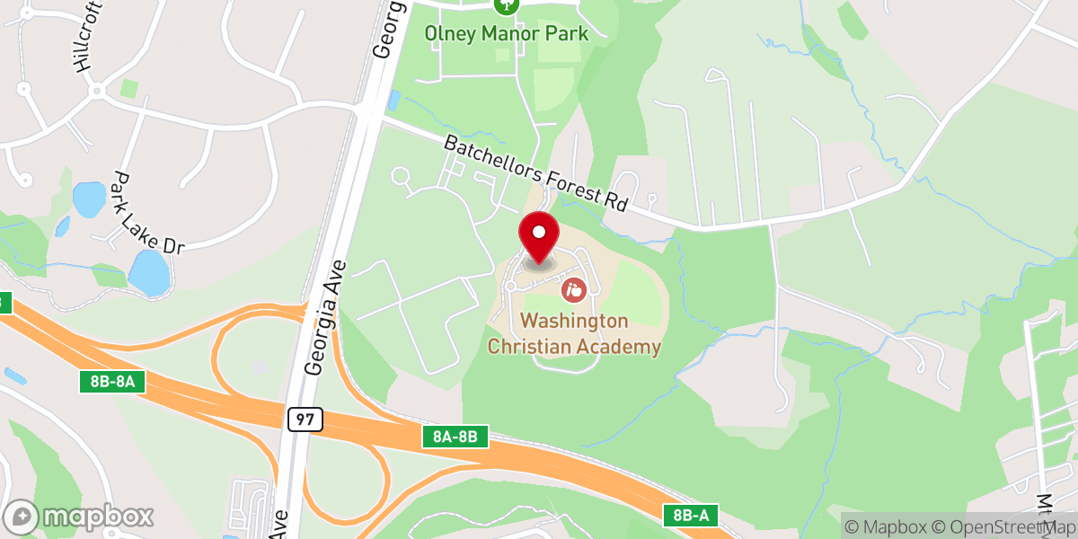 Map showing location of Wash Christian Sch