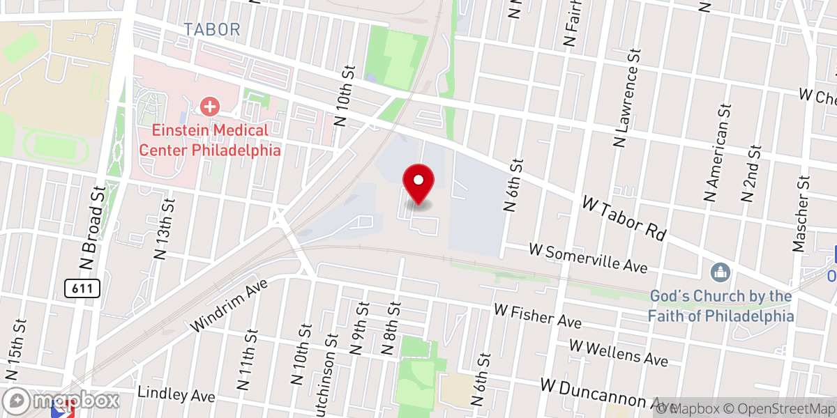 Map showing location of Temple of Christ of the Apostolic Faith