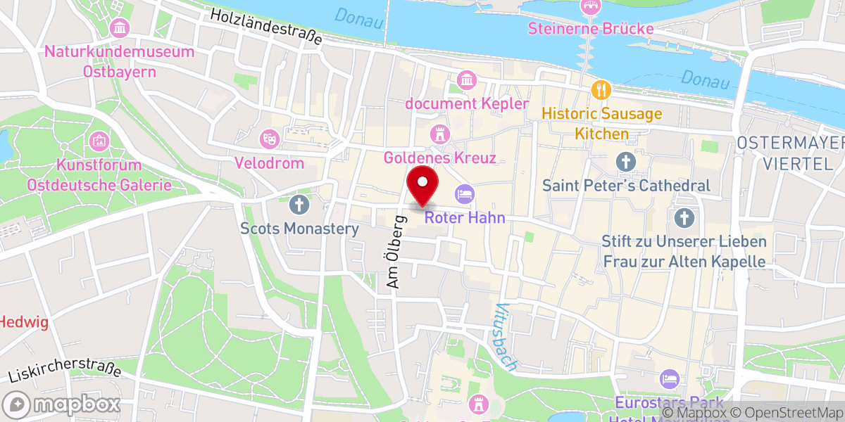 Map showing location of Dreieinigkeitskirche