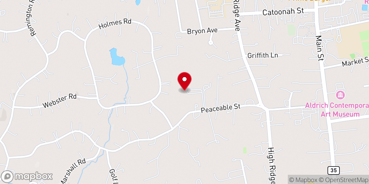 Map showing location of Congregation Shir Shalom of Westchester and Fairfield Counties
