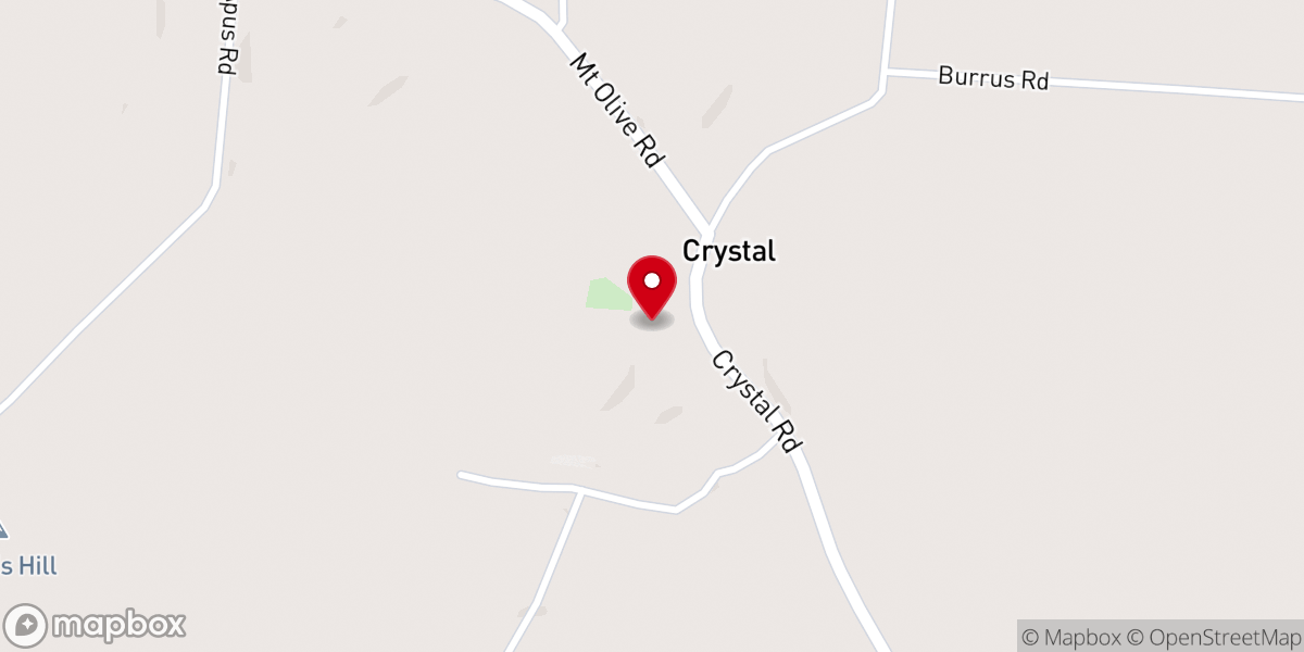 Map showing location of Mt Olive Baptist Church