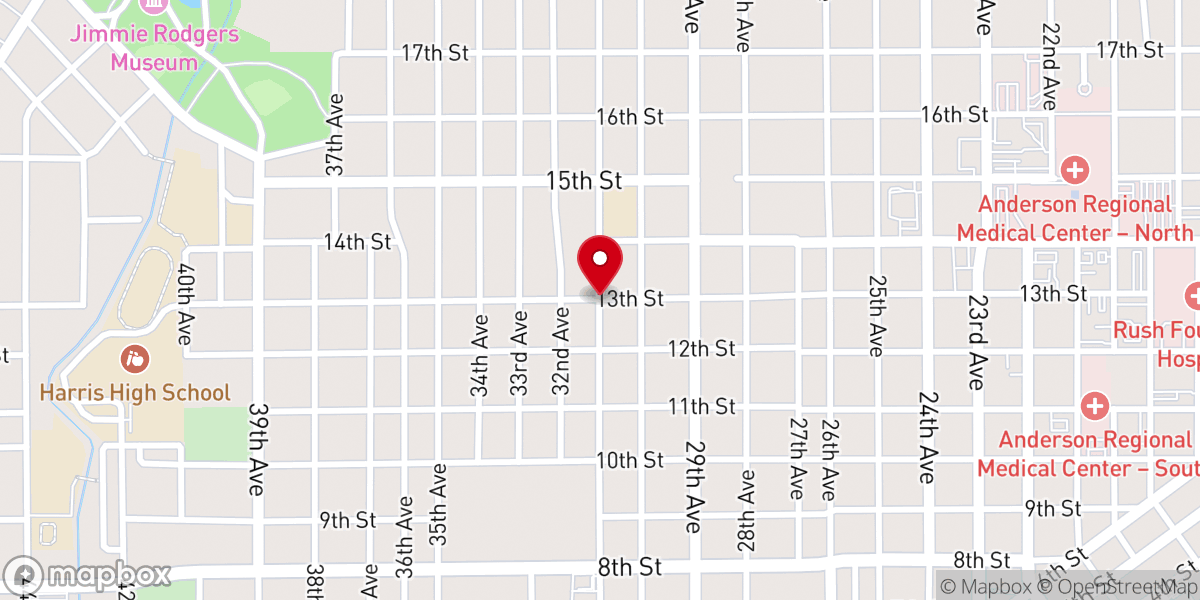 Map showing location of Greater Calvary Baptist Church