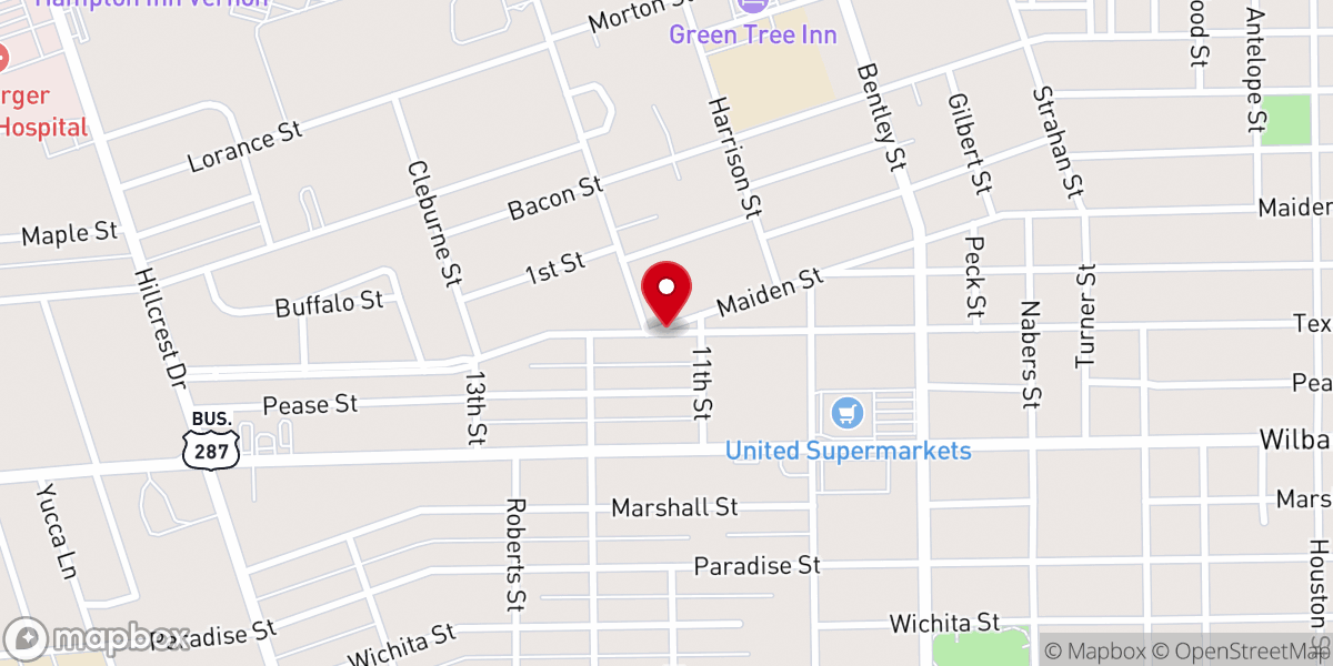 Map showing location of Holy Family of Nazareth Hall
