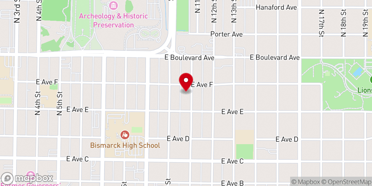 Map showing location of Open Door Baptist Church