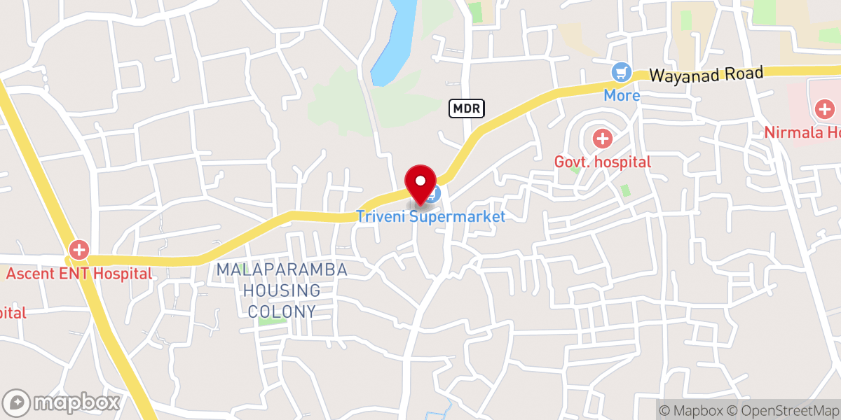 Map showing location of St. Antony's Syro-Malabar Church, Paroppady