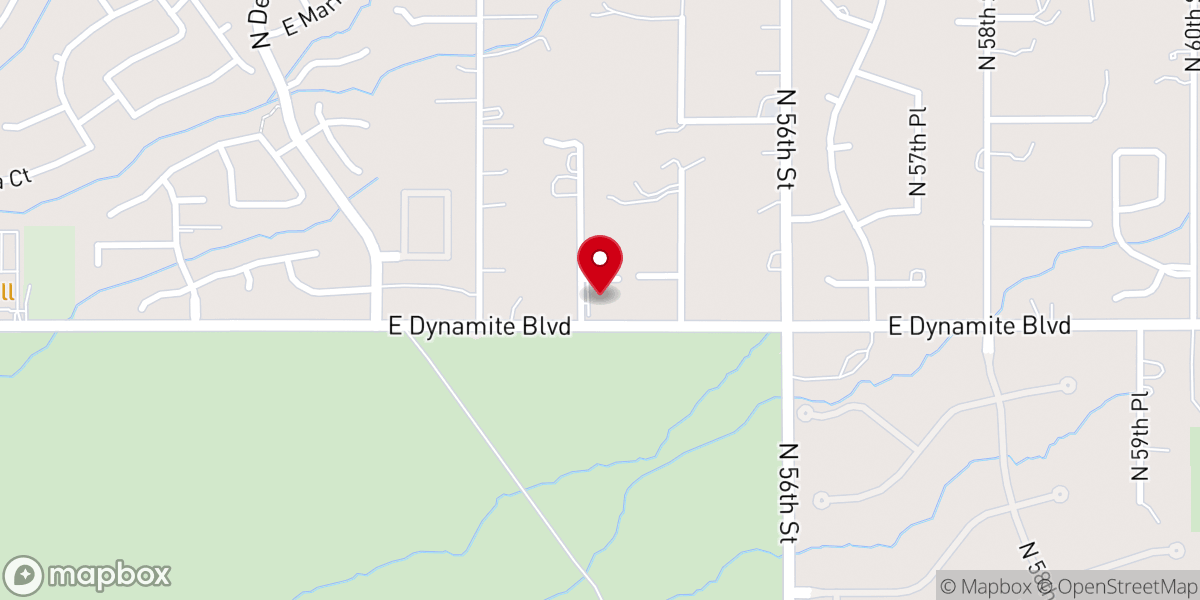 Map showing location of North Valley Church of Christ