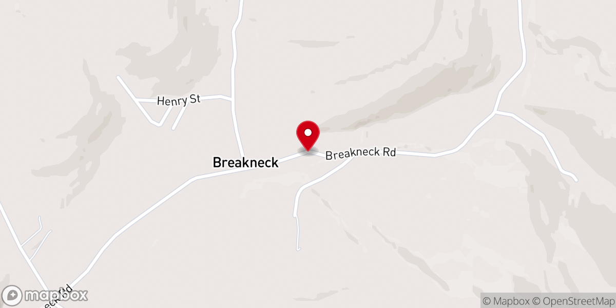 Map showing location of Breakneck Church Of God Fellowship Hall