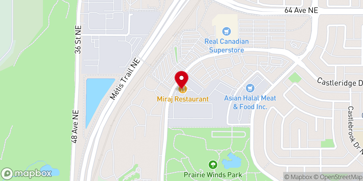 Map showing location of CrossPointe Miracles Centre Church (Calgary)
