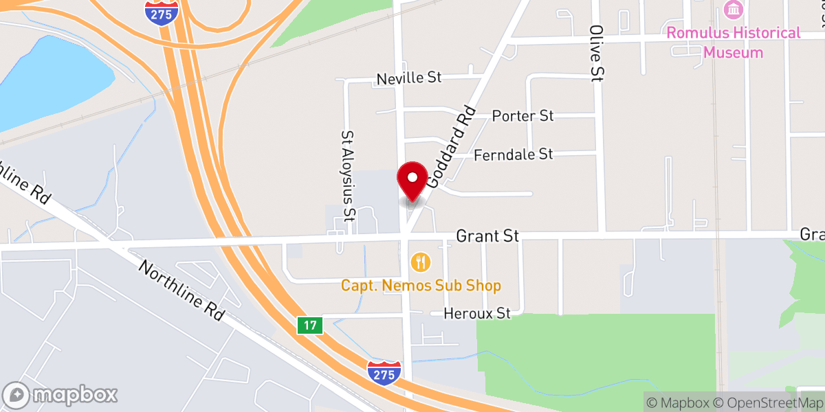 Map showing location of 5 Points Church