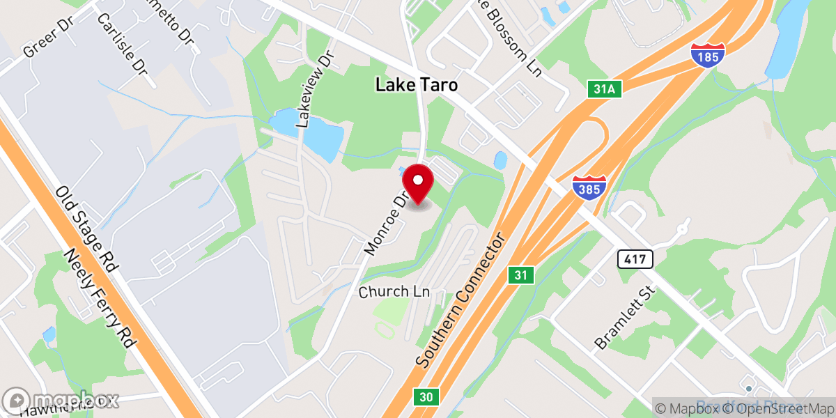 Map showing location of Church Of God Convention Center