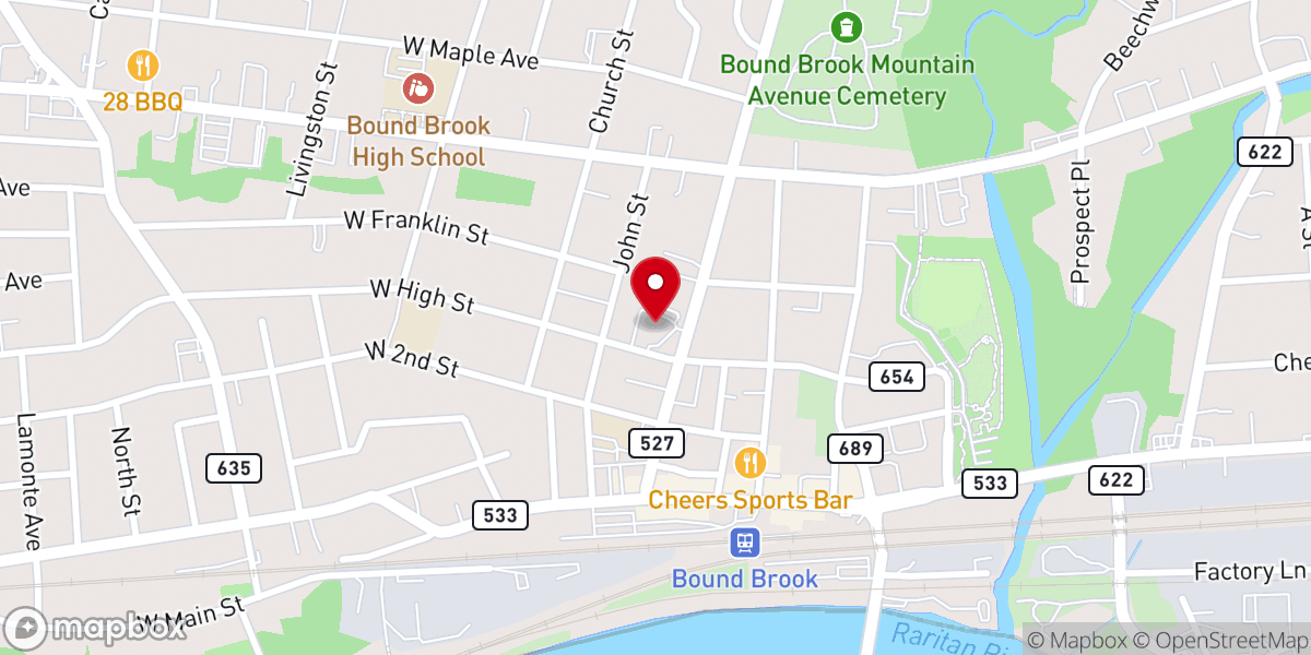 Map showing location of St. Joseph Roman Catholic Church