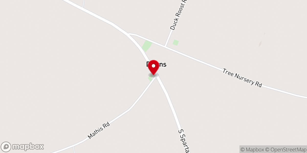 Map showing location of Downs Church Of God