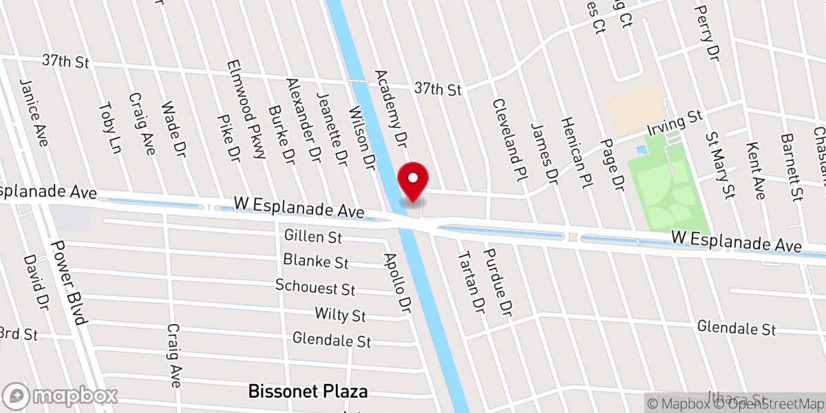 Map showing location of Grace Presbyterian Church