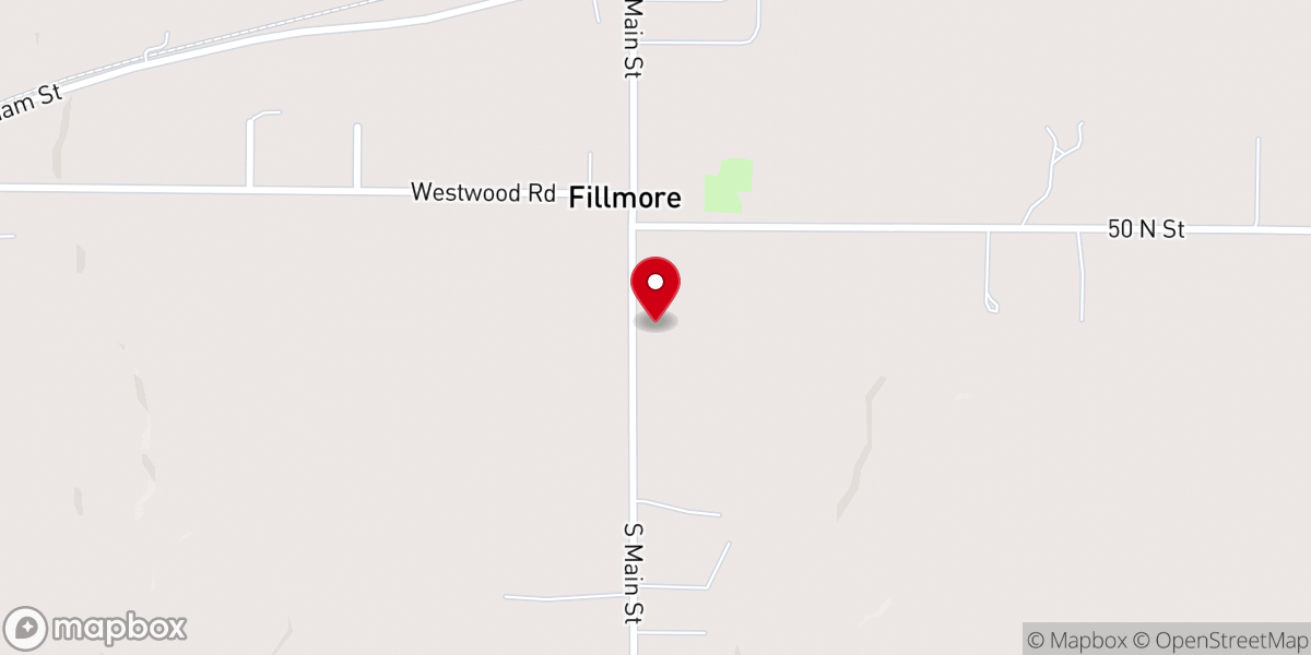 Map showing location of Fillmore United Methodist Church