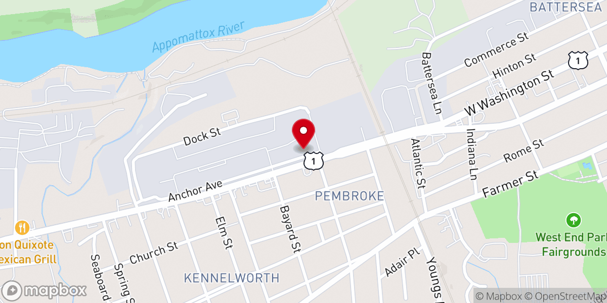 Map showing location of Doxa Dominion Center