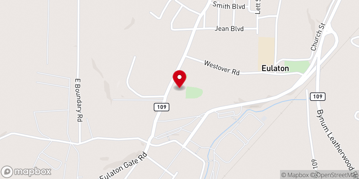 Map showing location of Eulaton Church