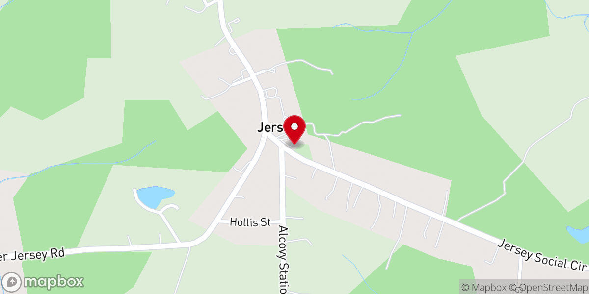 Map showing location of Jersey Methodist Church