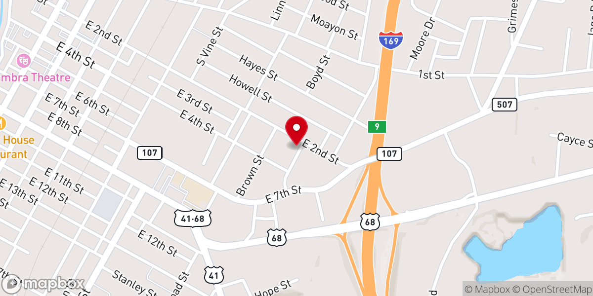 Map showing location of Faith Outreach Mission House