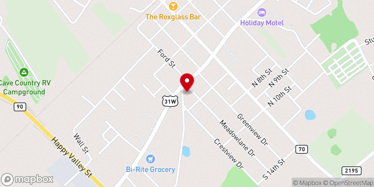 Map showing location of Owen's Chapel Baptist Church