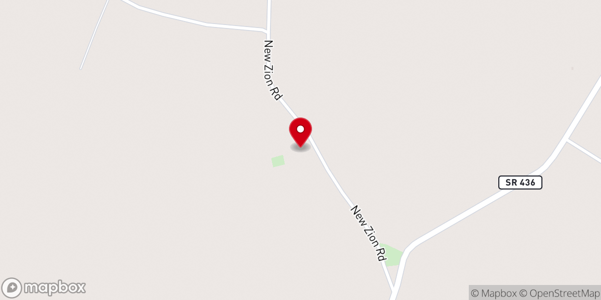Map showing location of Zion C.P. Church