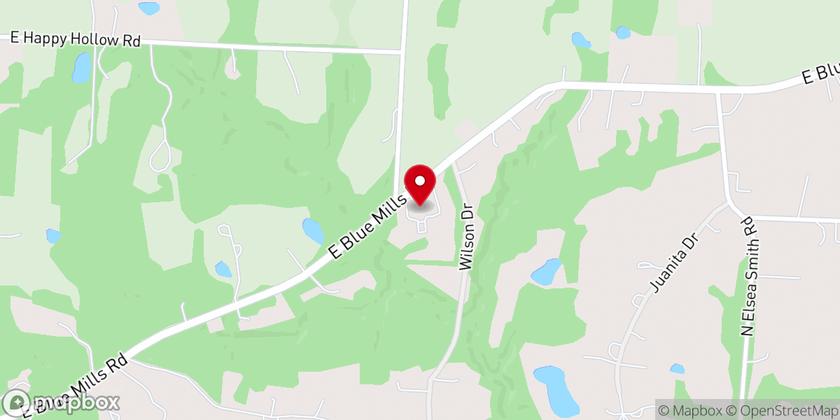 Map showing location of Six Mile Baptist Church