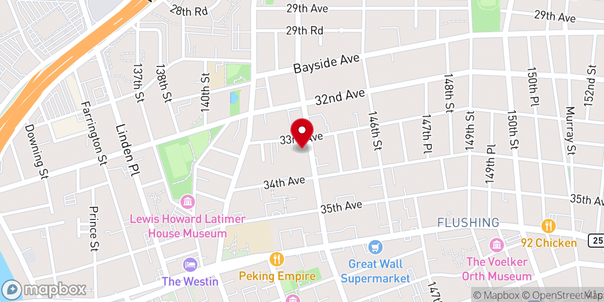 Map showing location of College Point Spanish