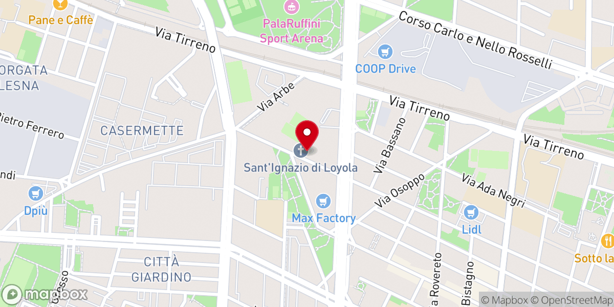 Map showing location of Chiesa Parrocchiale di Sant'Ignazio di Loyola
