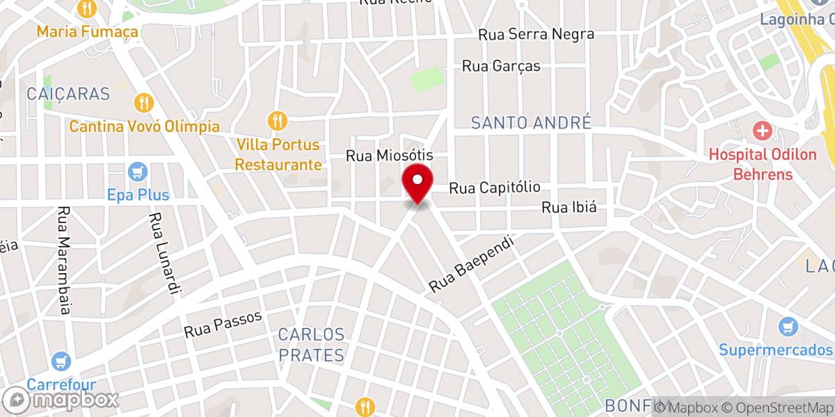 Map showing location of Igreja Batista Carlos Prates