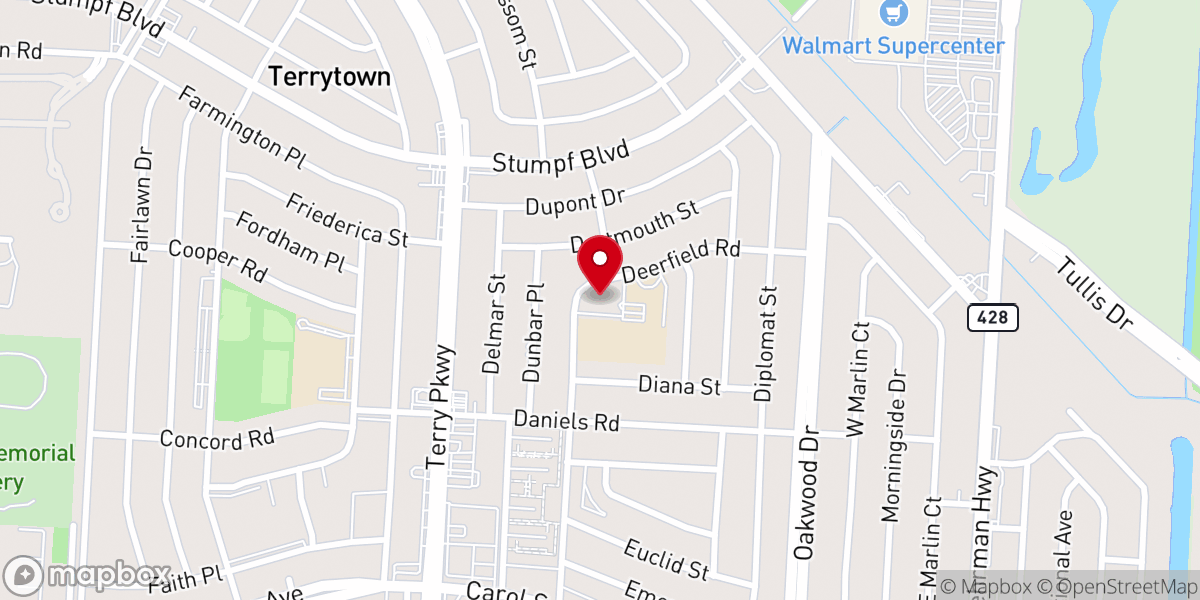 Map showing location of Christ the King Catholic Church