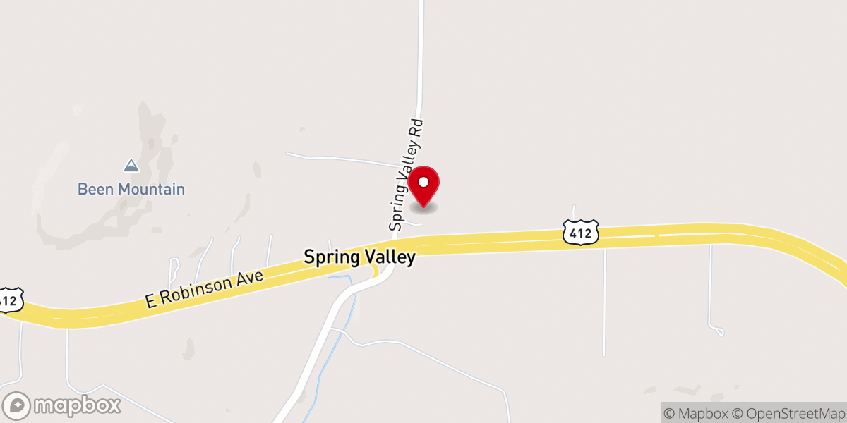 Map showing location of Spring Valley Baptist Church