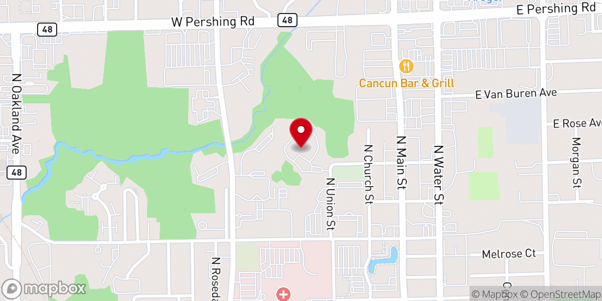 Map showing location of St John's Lutheran Church