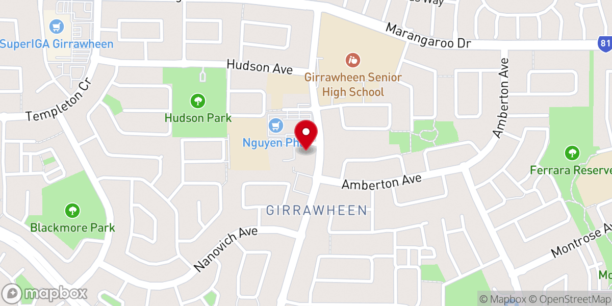 Map showing location of Our Lady of Mercy Girrawheen