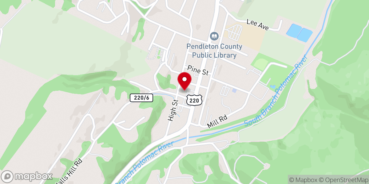 Map showing location of Walnut Street United Methodist Church