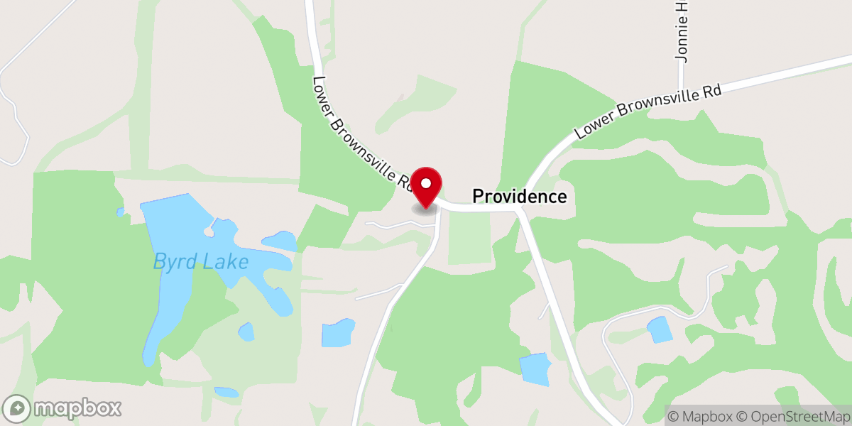 Map showing location of Providence United Methodist Church