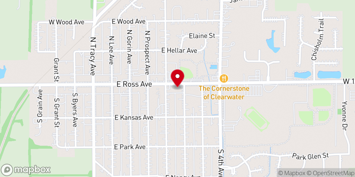 Map showing location of Church of the Nazarene