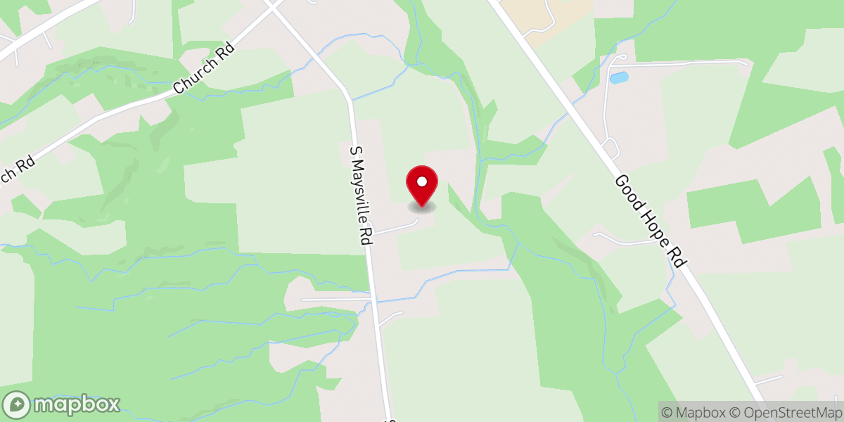 Map showing location of Greenville Amish Community Building