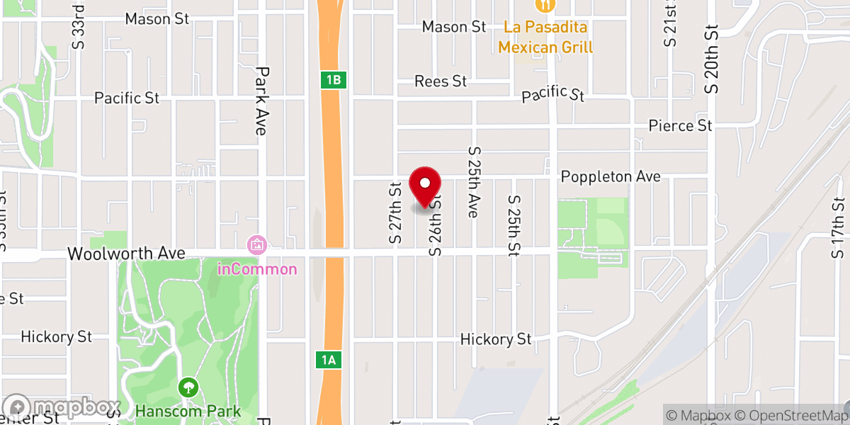 Map showing location of Grace Evangelical Lutheran Church