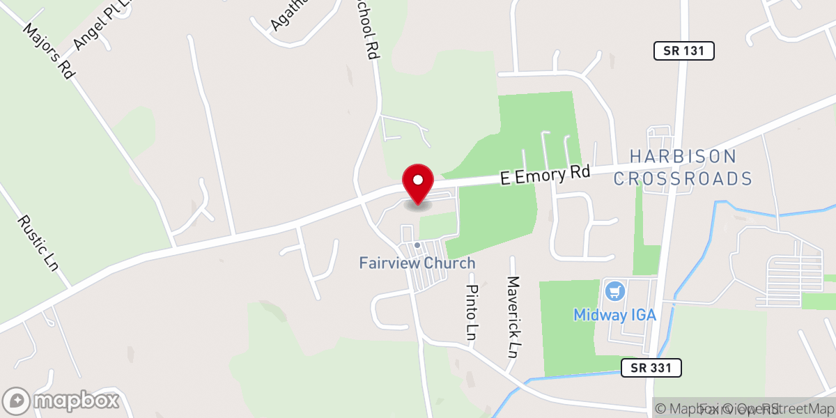 Map showing location of Jeff La Borg Ministries