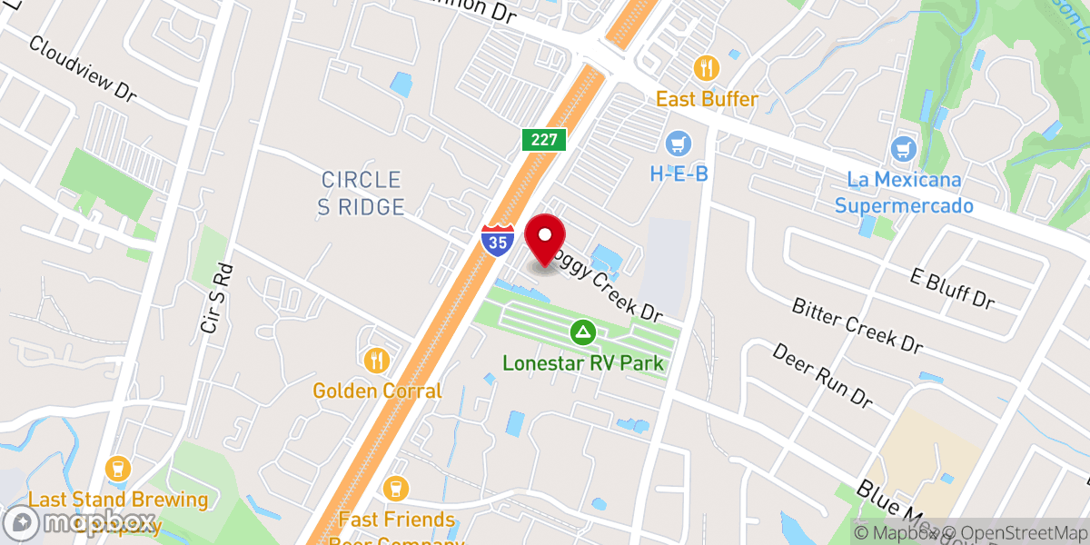 Map showing location of Oak Meadow Baptist Church
