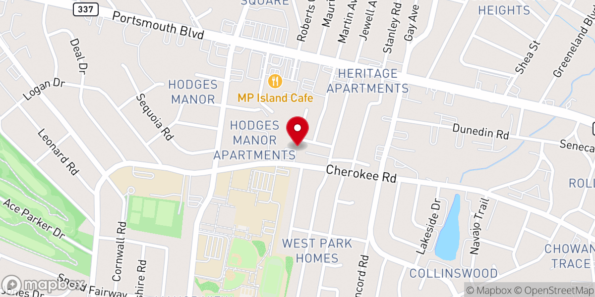 Map showing location of West Park Church of Christ