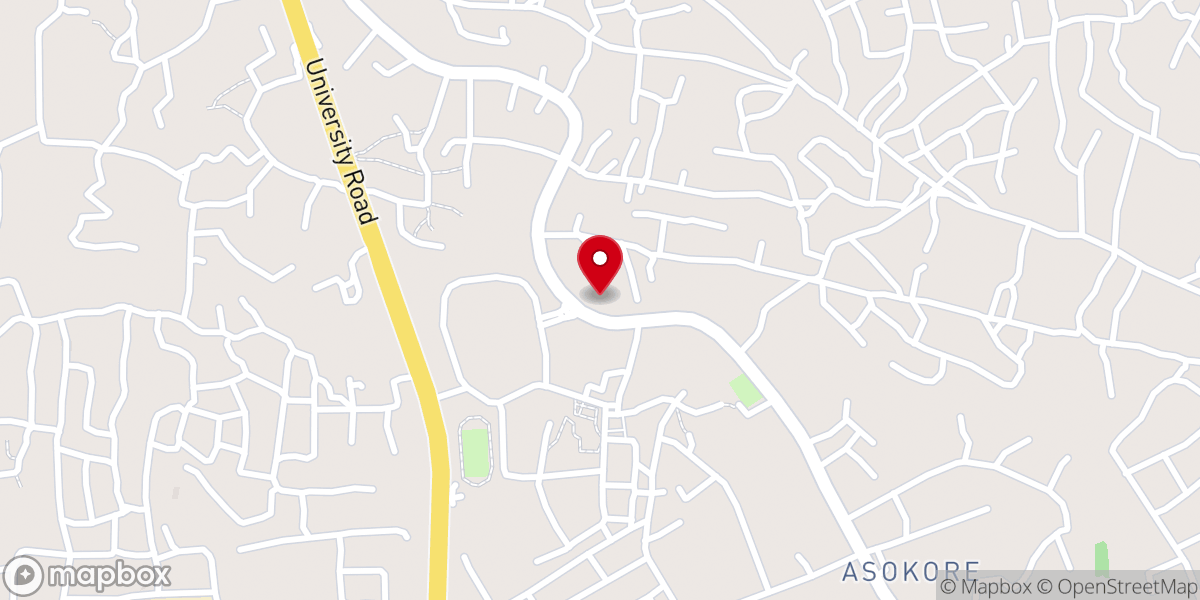 Map showing location of Christ Revival Church, Ghana- Koforidua