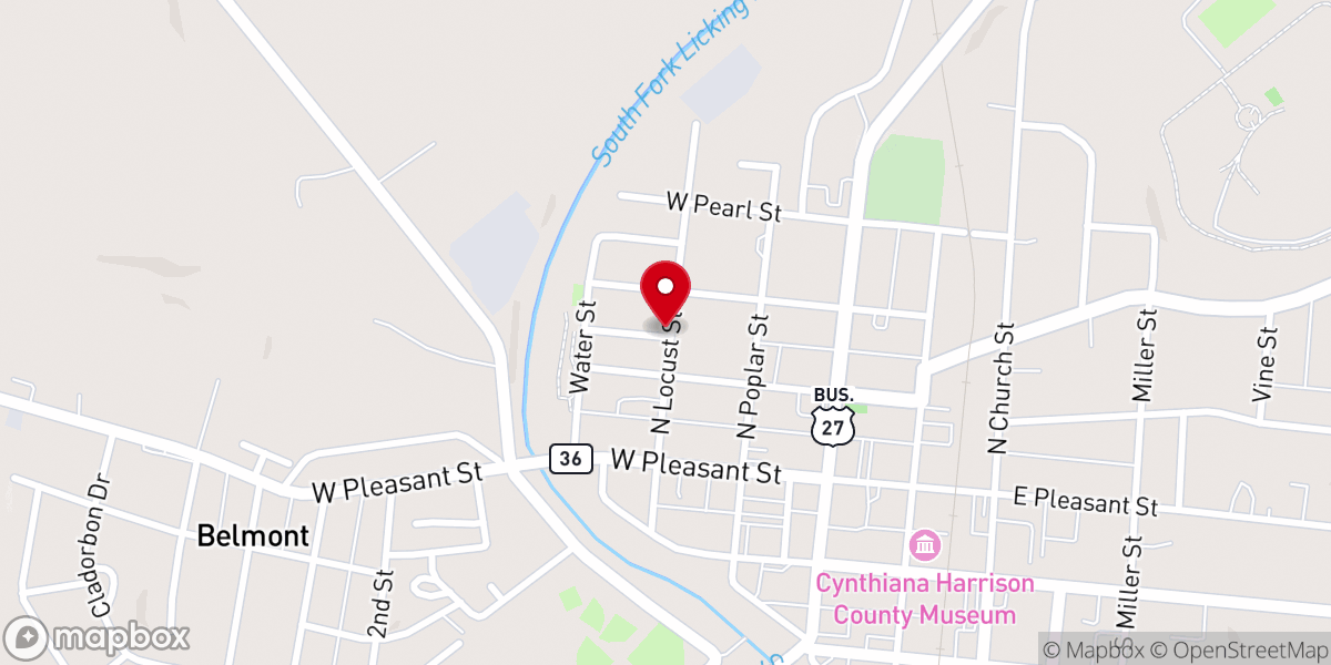 Map showing location of Ebenzer United Methodist