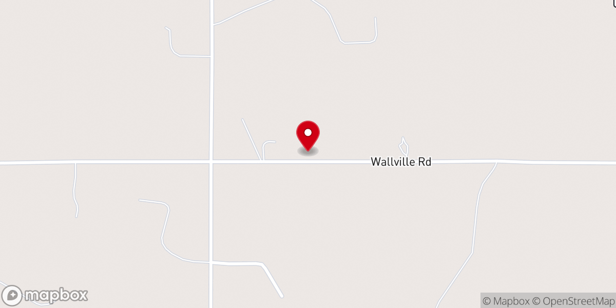 Map showing location of Hughes Baptist Church