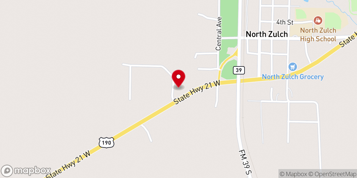 Map showing location of New Life Pentecostal Church