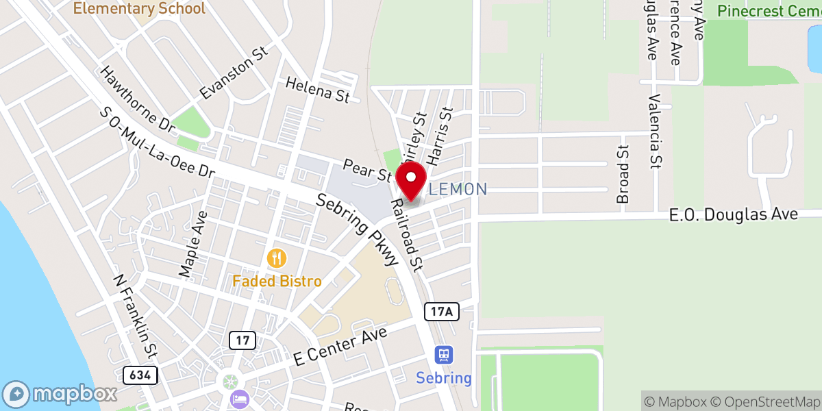 Map showing location of First Baptist Missionary Church