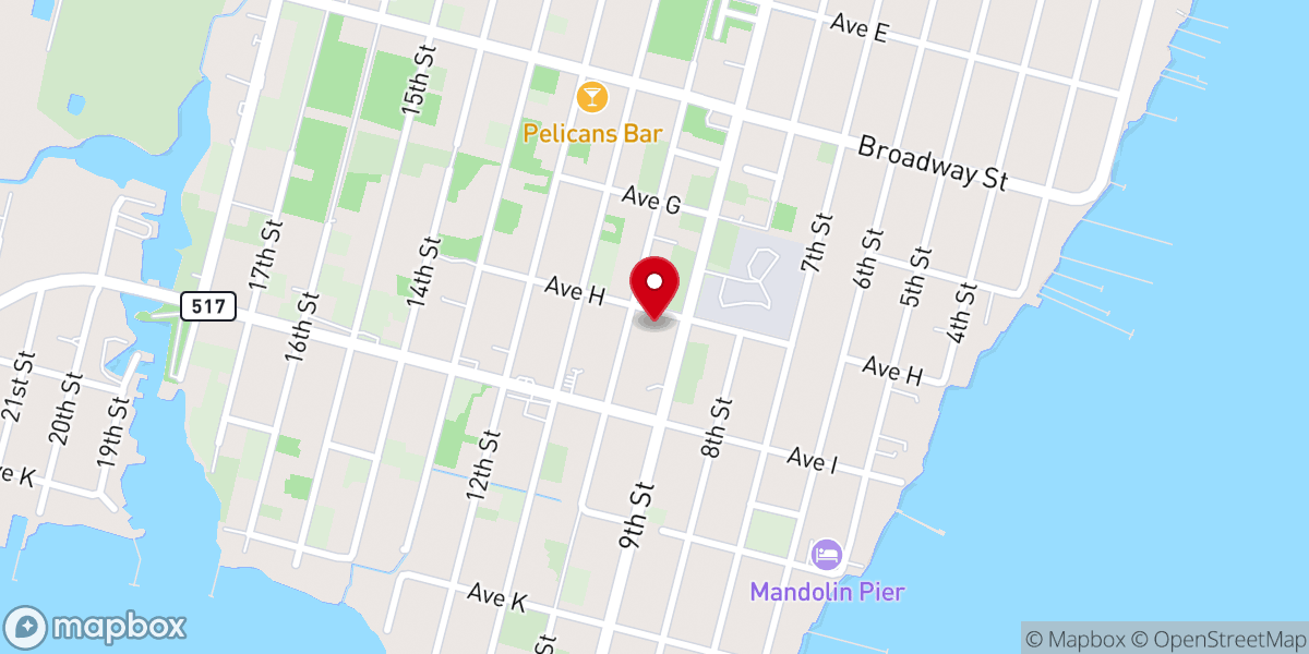 Map showing location of San Leon Community Church